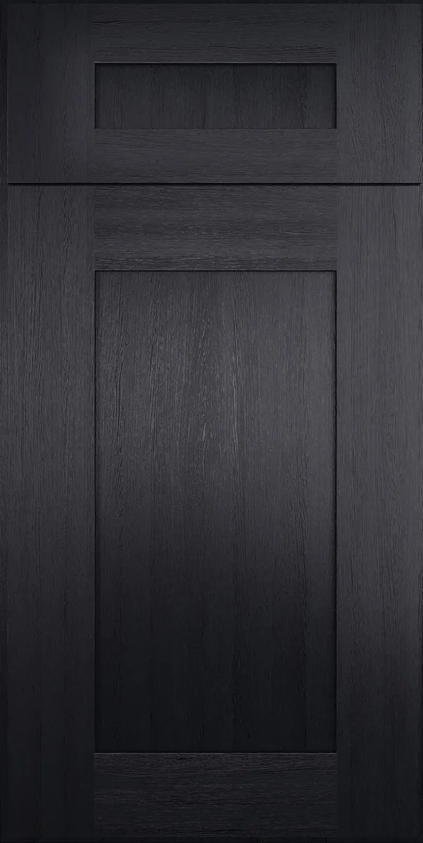 Forevermark Blaze Black cabinet door, photographed straight on