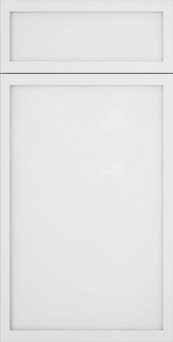 Forevermark Petit White cabinet door, photographed straight on