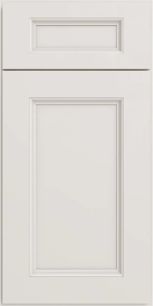 Forevermark Townplace Crema cabinet door, photographed straight on