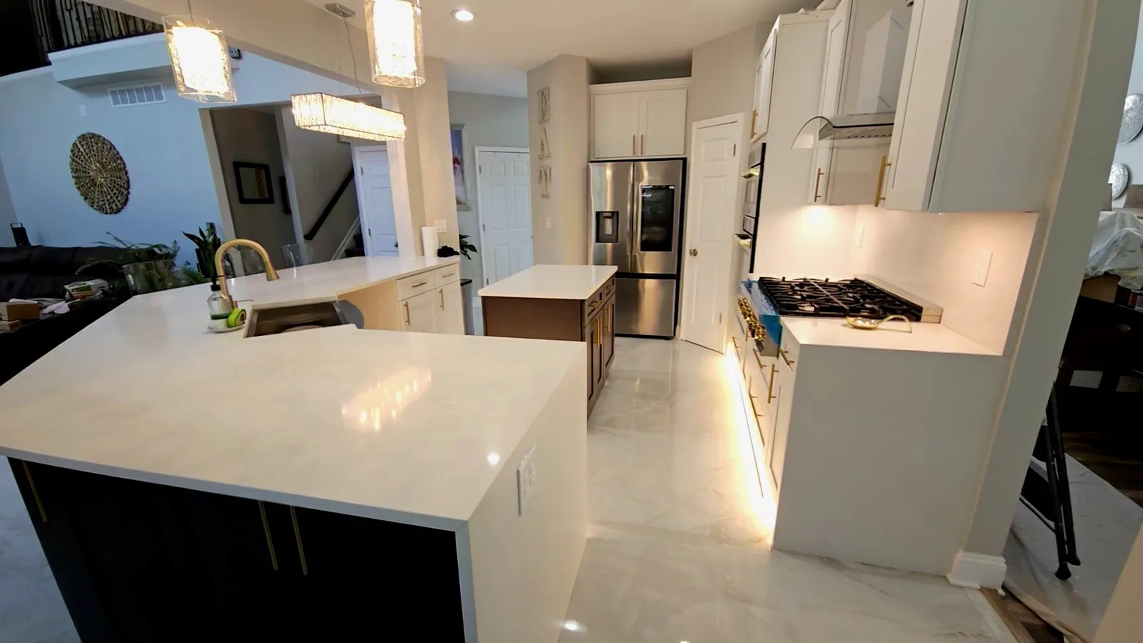 Ice White Shaker kitchen cabinets — a kitchen supplied by Wow Cabinets