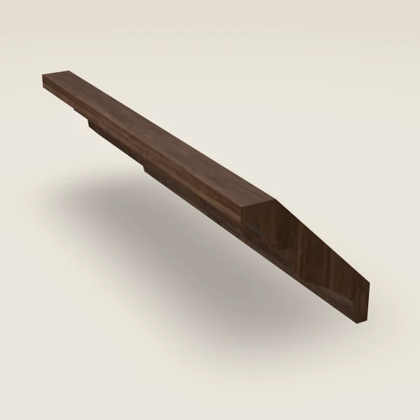 Moldura corona — 4¼" x 8' — Espresso Shaker, imagen en 3D