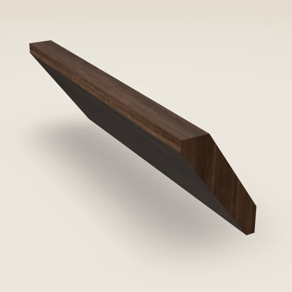 Shaker Crown Moulding — 4¼" x 8' — Urban Espresso, 3D picture