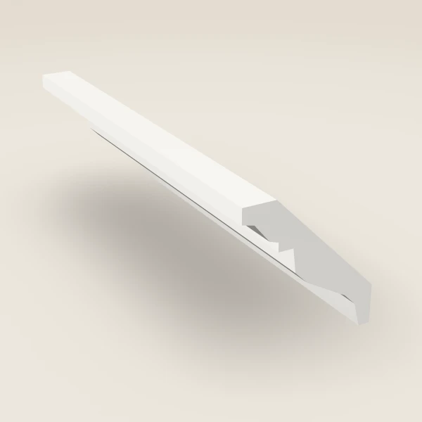 Crown Moulding — 2½" x 8' — Urban White, 3D picture