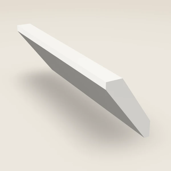 Shaker Crown Moulding — 4¼" x 8' — Urban White, 3D picture